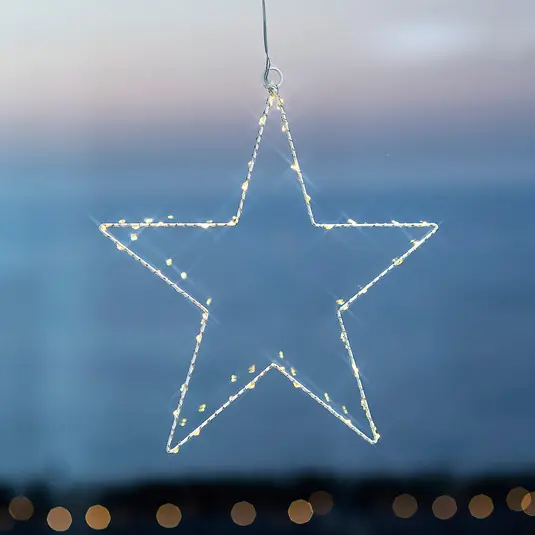 Vánoční dekorativní hvězda LED Liva Star bílá 30 Zlevněný
