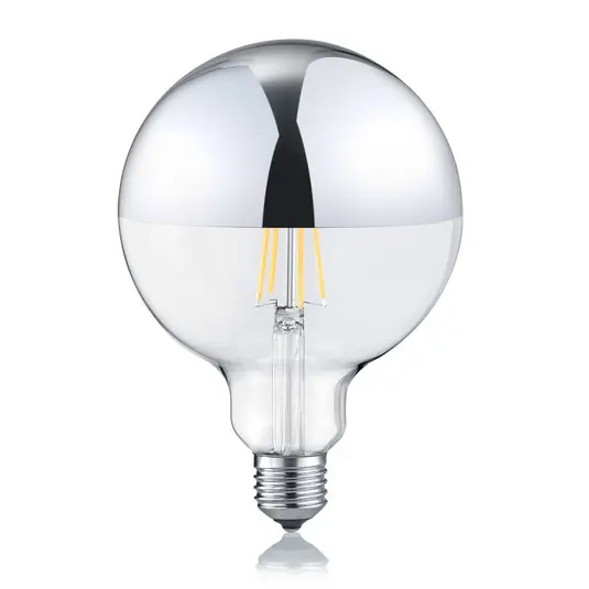 LED žárovka E27 G125 7W 2 700K se stmívatelnou zrcadlovou hlavou Ověřený