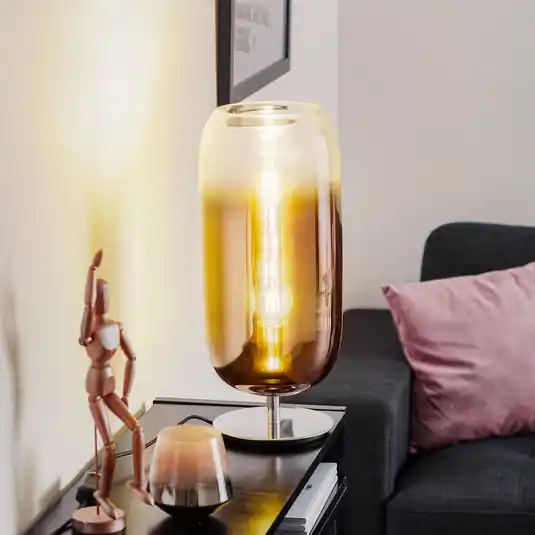 Cenová Bomba Artemide Gople stolní lampa měď/stříbrná
