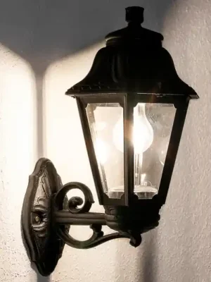 LED venkovní nástěnné světlo Bisso Anna E27, černá Poslední Šance