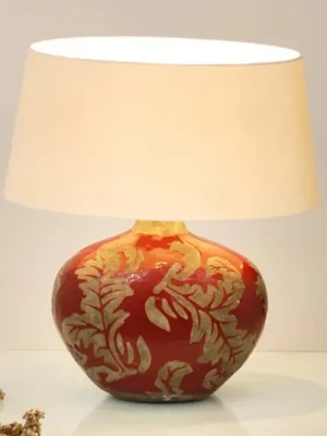 Ověřený Stolní lampa Toulouse oválná, výška 43 cm, červená