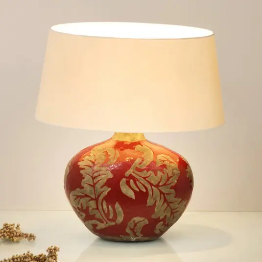 Ověřený Stolní lampa Toulouse oválná, výška 43 cm, červená