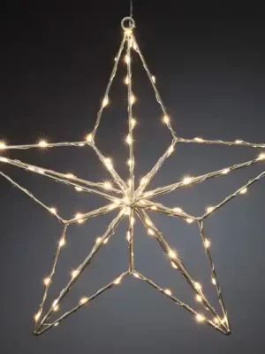 Cenová Bomba LED dekorativní světlo stříbrná hvězda 37 x 36 cm