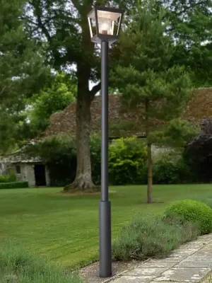 Odeslání Ihned Venkovní světlo Lucande Dunia, antracit, kov, výška 220 cm
