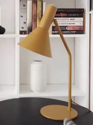 FRANDSEN Stolní lampa Lyss, světle hnědá, kov, 50 cm, E27 Rychlé Dodání