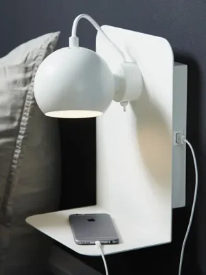 Poslední Šance FRANDSEN Kulové nástěnné svítidlo USB bílé matné