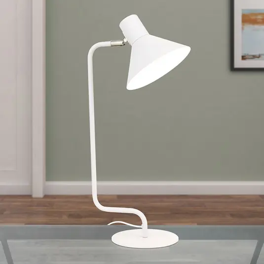 Cenová Bomba Stolní lampa Viktoria, nastavitelná hlava bílá