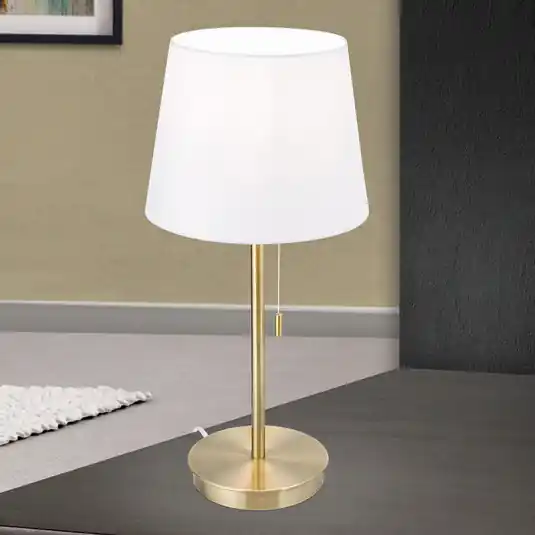 Nejlepší Cena Stolní lampa Ludwig s portem USB bílá/mosaz