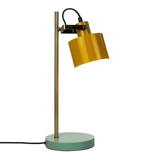 Dyberg Larsen Ocean stolní lampa kari/mosaz/tyrkys Super Cena