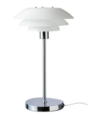 Dyberg Larsen DL31 stolní lampa sklo chrom Poslední Šance