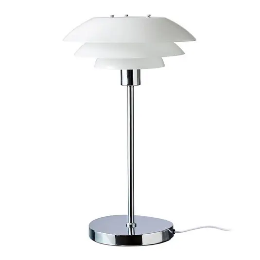 Dyberg Larsen DL31 stolní lampa sklo chrom Poslední Šance