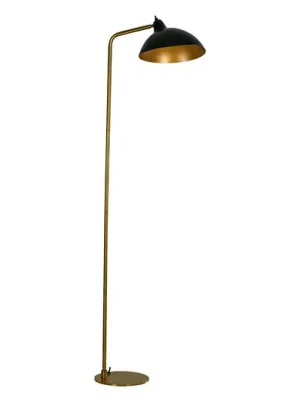 Dyberg Larsen Futura stojací lampa mosaz/černá Výhodná Nabídka