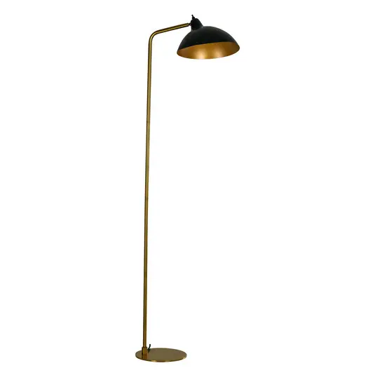 Dyberg Larsen Futura stojací lampa mosaz/černá Výhodná Nabídka