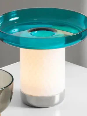 Artemide Bontà LED stolní lampa, tyrkysová miska Akční Nabídka