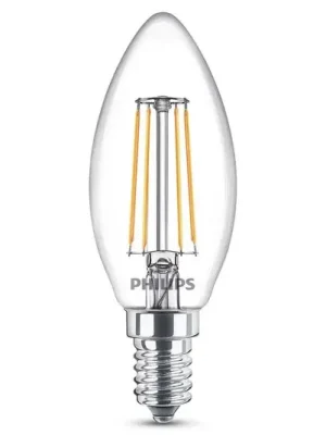 Vrácení Zdarma Philips E14 LED svíčka 4,3W teplá bílá filament