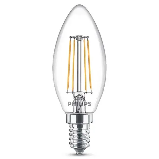 Vrácení Zdarma Philips E14 LED svíčka 4,3W teplá bílá filament