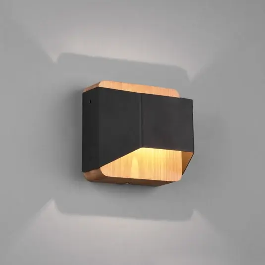 Nástěnné svítidlo Arino LED, černé, šířka 12,2 cm Výhodná Nabídka