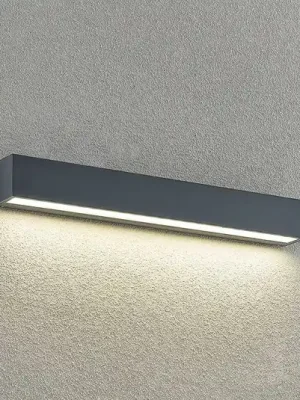 Arcchio LED nástěnné světlo Lengo, 50 cm, 1 žárovka, antracitová, CCT Omezená Nabídka
