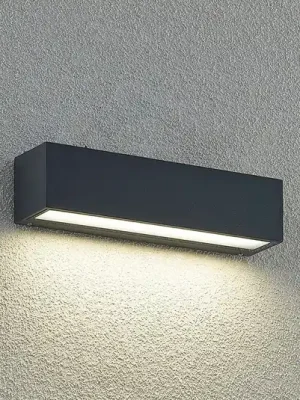 Arcchio LED nástěnné světlo Lengo, 25 cm, 1 žárovka, antracitová, CCT Levný