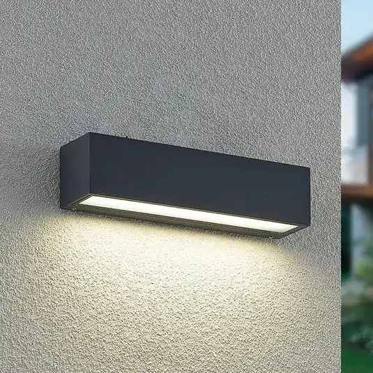 Arcchio LED nástěnné světlo Lengo, 25 cm, 1 žárovka, antracitová, CCT Levný