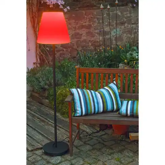 Vrácení Zdarma Megatron LED stojací lampa Danna kulatá IP44