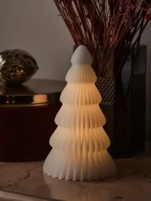 Dekorativní světlo Claire LED, bílý voskový stromek 19 cm Časově Omezené