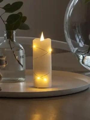 Top Prodej LED vosková svíčka krémová barva jantarová 12,7 cm