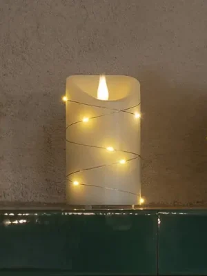Koupit Online LED vosková svíčka bílá Barva světla teplá bílá 17,8 cm