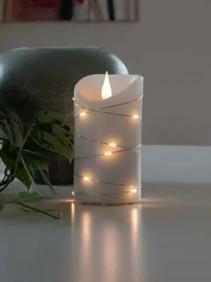 LED vosková svíčka bílá Barva světla teplá bílá 13,5 cm Hit Sezóny