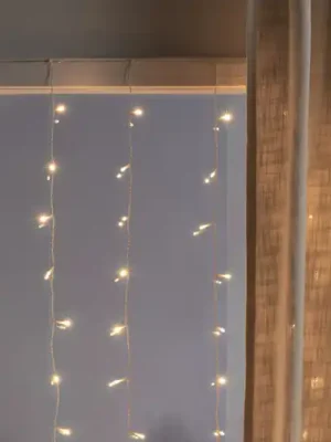 Výprodej LED světelný závěs, 120 zdrojů, teplá bílá