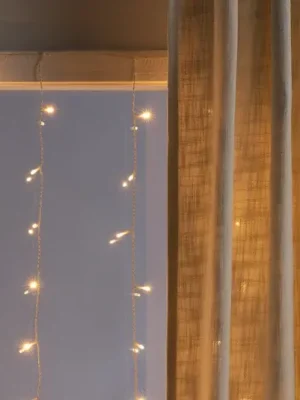 Horká Nabídka LED světelný závěs, 120 zdrojů, jantar