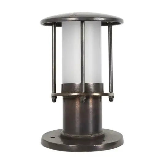 Bezpečná Platba Lampa Resident 3 s mosazným podstavcem, bronzová