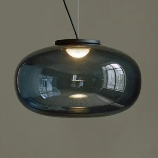 Časově Omezené New Works Karl-Johan Velká závěsná lampa, 40 cm, šedá