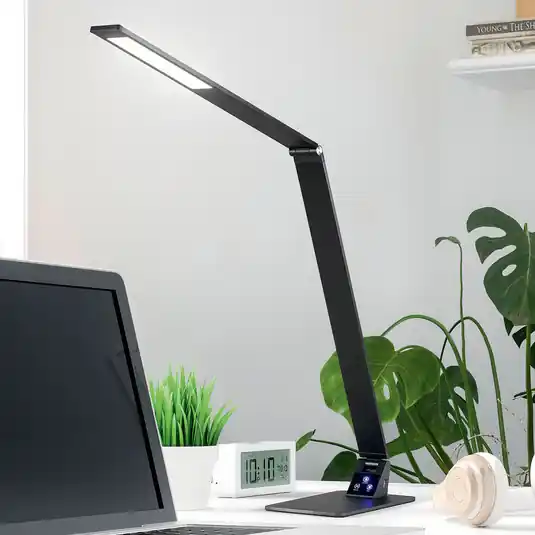Ihned K Objednání LED stolní lampa Wasp s dotykovým stmívačem, černá