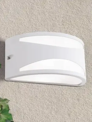 Venkovní nástěnné světlo Shell, bílá Cenově Výhodný