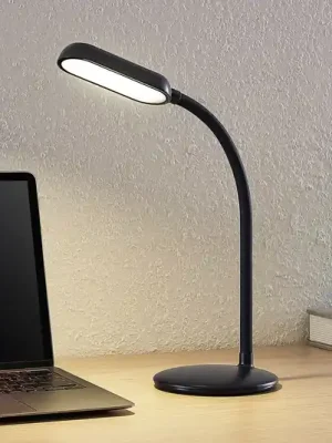 Omezená Nabídka Nabíjecí stolní lampa Prios LED Opira, černá, USB, dotykový stmívač