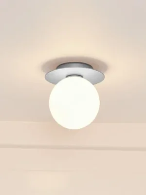 Tovární Cena Nástěnné světlo Nuura Liila 1 Medium, stříbrné/bílé, IP44, G9