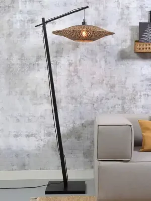 Cenový Hit GOOD & MOJO Bali stojací lampa černá Ø60cm