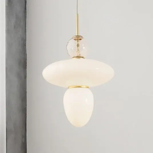 Must-Have Nuura Rizzatto 43 závěsné světlo, mosaz/bílá