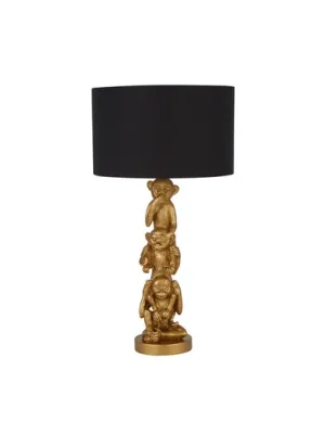 Víkendová Akce Textilní stolní lampa Three Wise Monkeys
