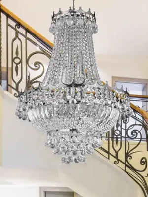Autentický Křišťálový lustr Versailles chrom 55 cm