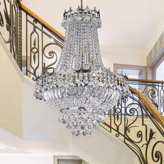 Autentický Křišťálový lustr Versailles chrom 55 cm
