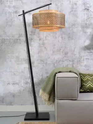 Výprodej GOOD & MOJO Bhutan stojací lampa černá 176cm Ø50cm