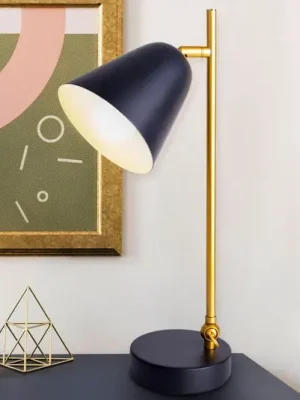 Oblíbený Stolní lampa Triton v černé a zlaté barvě