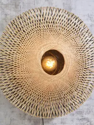 Must-Have GOOD & MOJO Kalimantan stěna, přírodní/černá, Ø 87 cm