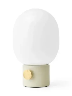 Autentický Audo JWDA stolní lampa z oceli, alabastrová bílá