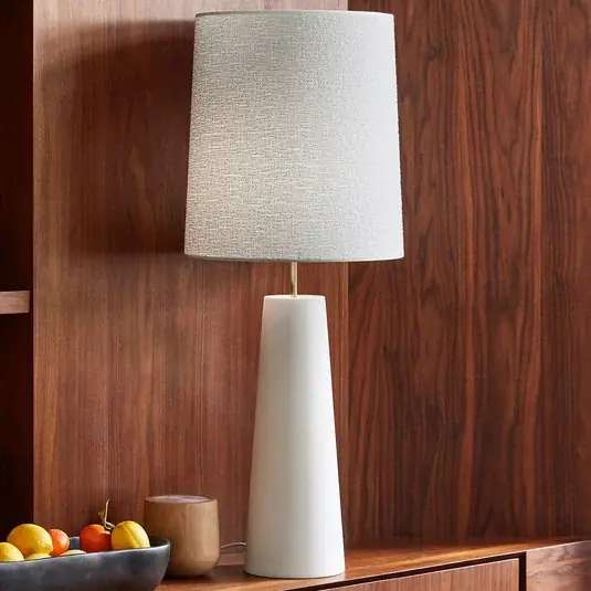 Vrácení Zdarma MARKET SET Cosiness stolní lampa, keramická podstavec bílá