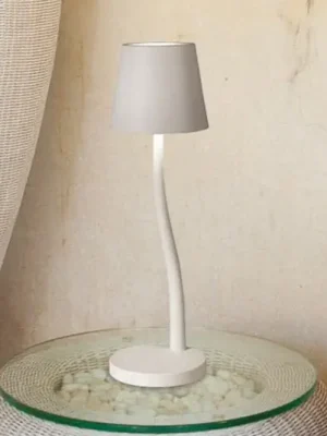 LED stolní lampa Judy, baterie, IP54, bílá Sezónní Sleva