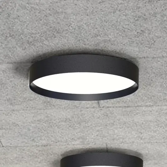Akce LOOM DESIGN LED stropní svítidlo Lucia, černé, Ø 45 cm hliník