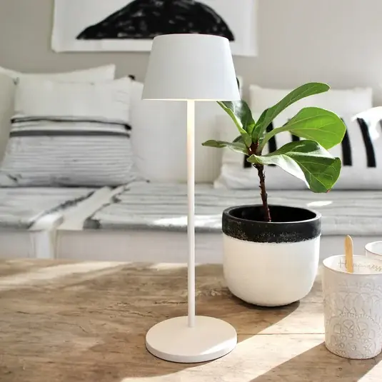Dokud Zásoby Vydrží LOOM DESIGN LED dobíjecí světlo na terasu Modi, bílé 36 cm CCT